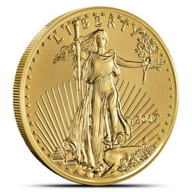 1/2 oz American Gold Eagle Coin – Obverse with Lady Liberty (Random Year)