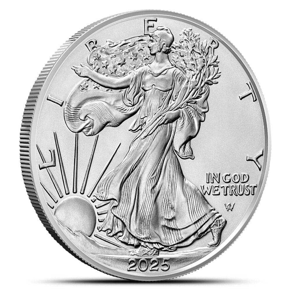 2025 1 oz Silver American Eagle – Obverse with Walking Liberty Design